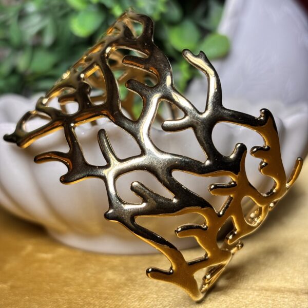 Gilded Coral Branch Cuff