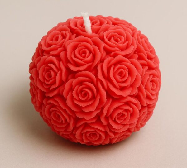Rose Sphere Designed Rose Scented Soy Wax Candle