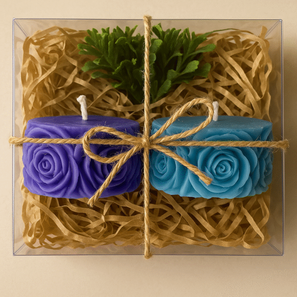 Rose Design Scented Soy Wax Candle